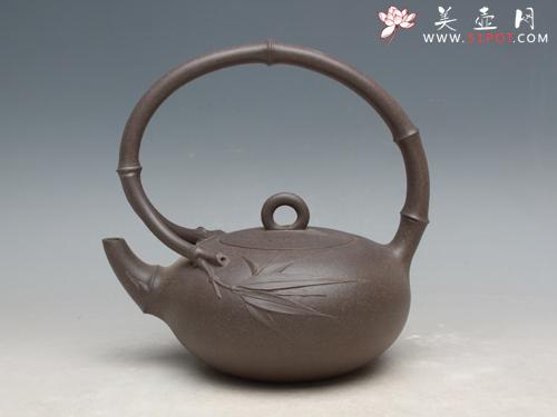 紫砂壶图片:珍竹提梁 - 美壶网
