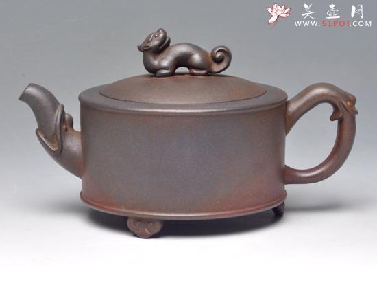 紫砂壶图片:螭龙(窑变)500... - 美壶网