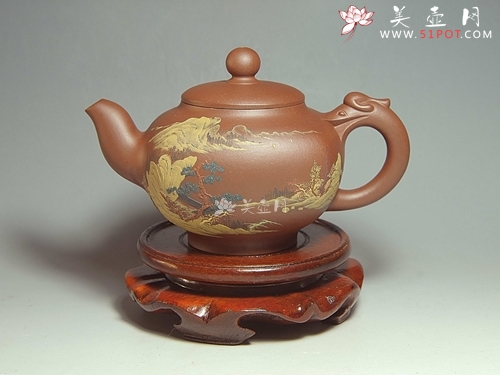 紫砂壶图片：泥绘系列 - 美壶网