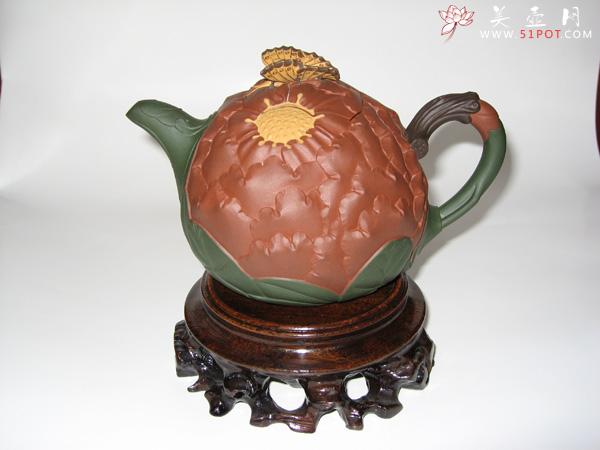 紫砂壶图片:牡丹 - 美壶网