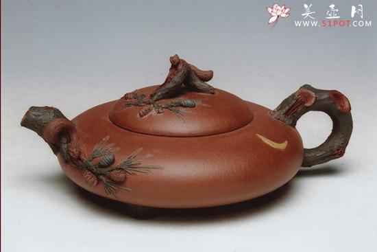 紫砂壶图片:赏月手工调砂泥2007年 - 美壶网