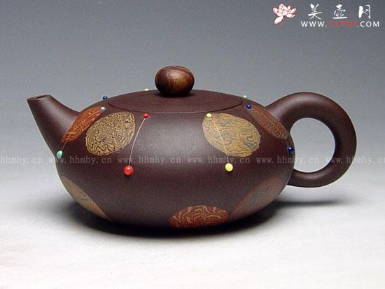 紫砂壶图片:金珠玉嵌 - 美壶网
