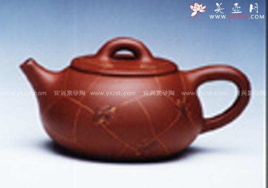 紫砂壶图片：冰纹石瓢 - 美壶网