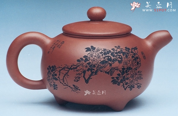 紫砂壶图片：三脚朴玉 - 美壶网