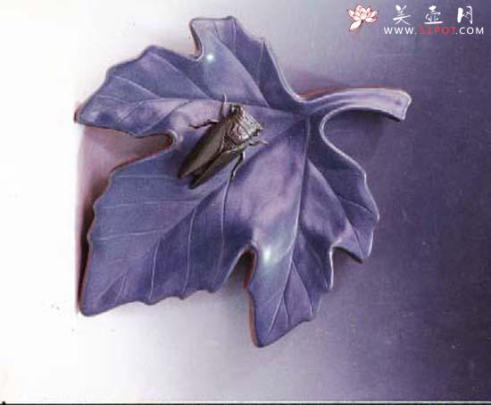 紫砂壶图片：树叶壁饰 - 美壶网