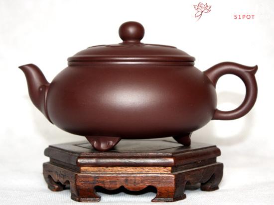 紫砂壶图片:紫茄泥  大彬如意 - 美壶网