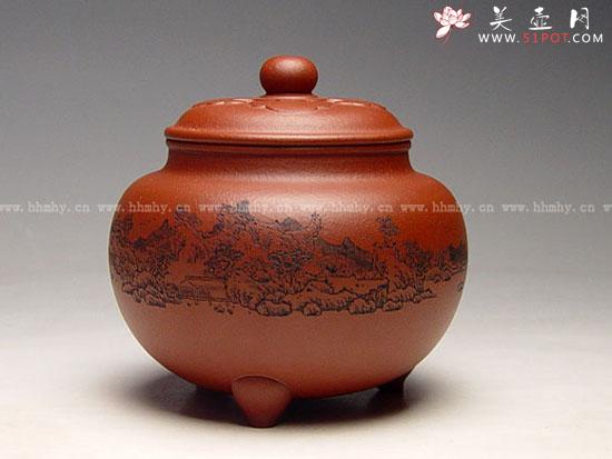 紫砂壶图片：茶叶罐 - 美壶网