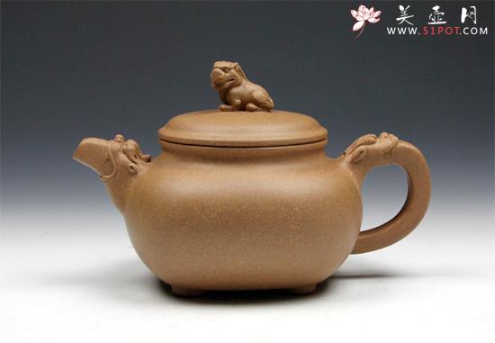 紫砂壶图片：【祥瑞壶】370cc 本山老段泥 - 美壶网