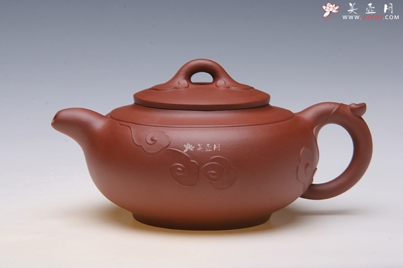 紫砂壶工艺艺术师钱群兰作品云肩如意泥料美壶网
