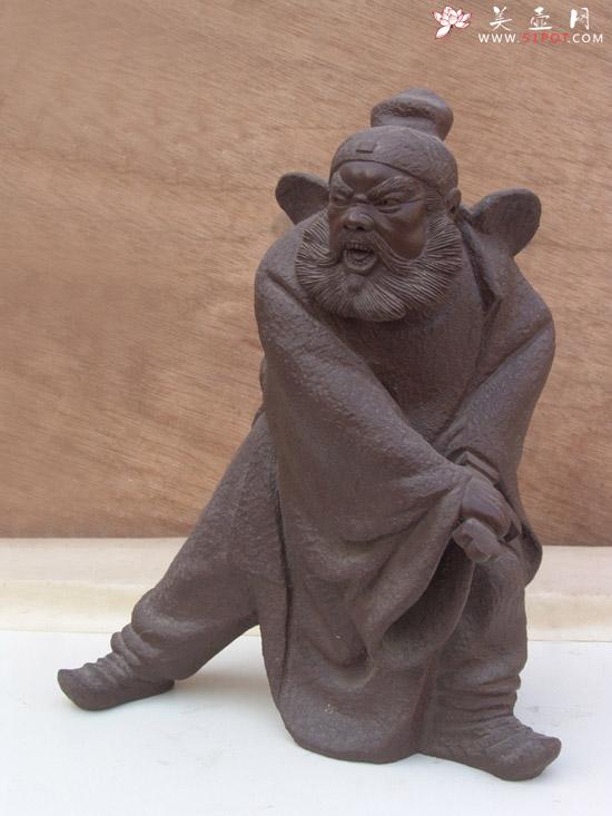 紫砂壶工艺艺术师吴青作品钟馗泥料美壶网