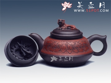 紫砂壶图片：藏龙卧虎壶 - 美壶网