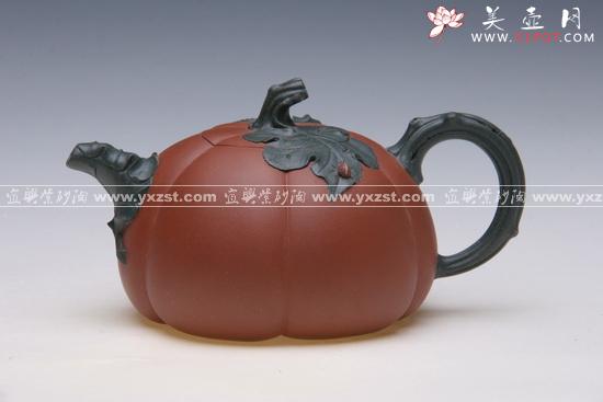紫砂壶图片:手工双色南瓜 - 美壶网