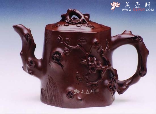紫砂壶工艺艺术师倪顺生作品高寿梅桩茶具泥料美壶网