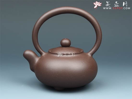 紫砂壶图片：圆珠提梁 - 美壶网