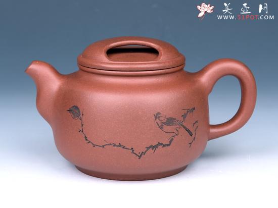 紫砂壶图片：牛盖鸿运壶 - 美壶网