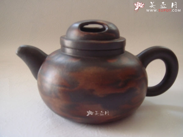 紫砂壶图片：绞泥牛盖 - 美壶网