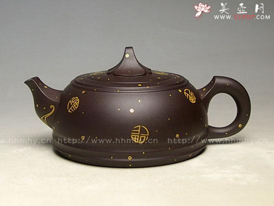 紫砂壶图片:富贵如意《福》 - 美壶网