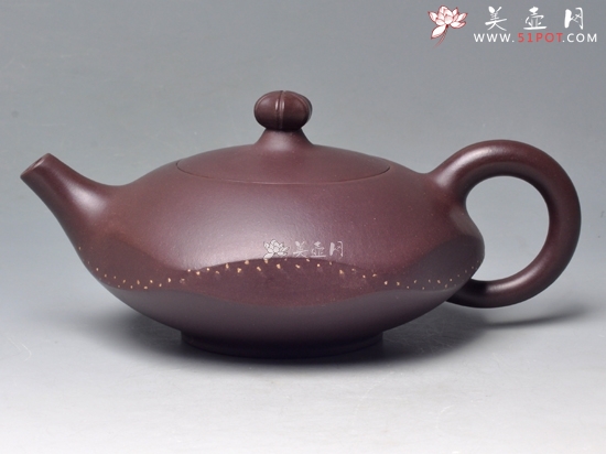 紫砂壶图片：凌波仙子（紫茄泥）... - 美壶网
