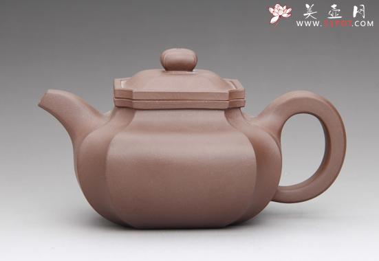 紫砂壶图片:四方抽角 - 美壶网