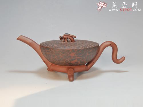 紫砂壶图片:蜂巢 350CC 绞泥 - 美壶网