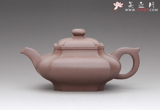 紫砂壶图片：抽角水扁 - 美壶网