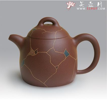 紫砂壶图片:冰纹秦权一 - 美壶网