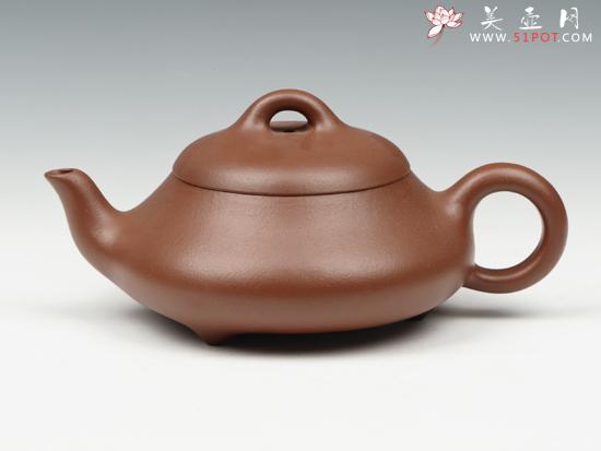 紫砂壶图片:三脚石瓢 - 美壶网