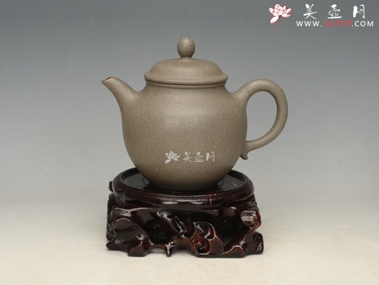 紫砂壶图片：灰段系列2 秋水 容量：280cc - 美壶网