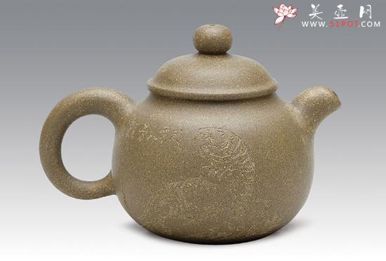 紫砂壶工艺艺术师羊建鹏作品茗泉200CC 泥料美壶网