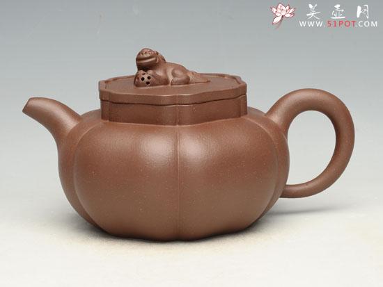紫砂壶图片：狮球  容量：450cc - 美壶网