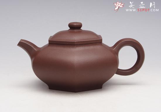 紫砂壶图片:六方潘壶 - 美壶网