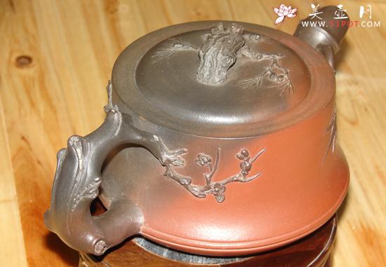 紫砂壶图片:窑变梅桩 - 美壶网