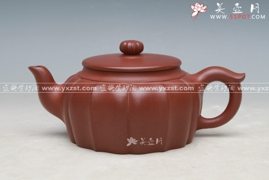 紫砂壶图片：筋纹平盖 - 美壶网