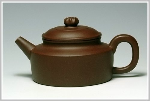 魏国军紫砂壶 花钮德钟 原矿紫泥