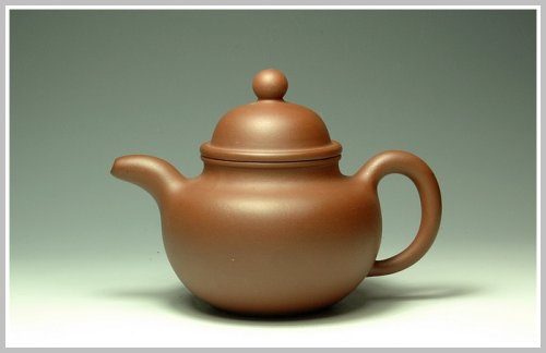 蔡一强紫砂壶 掇球 原矿紫泥