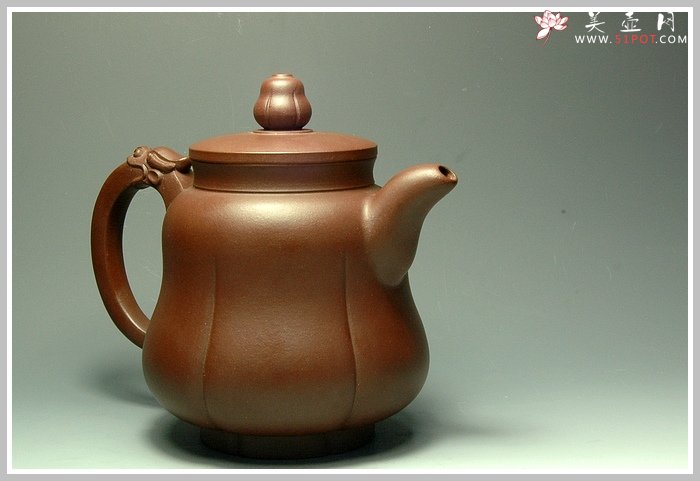 紫砂壶图片：龙莲壶 大气精细 - 美壶网