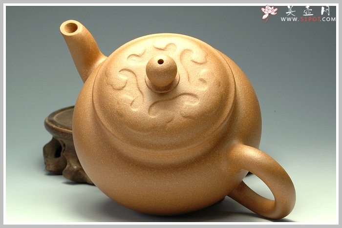 紫砂壶图片：老段泥大彬如意 - 美壶网