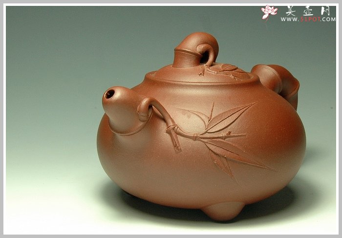 紫砂壶图片：竹韵 - 美壶网