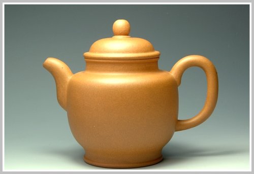 王国强紫砂壶 圆立 老段泥