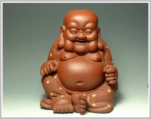 徐浩紫砂壶 欢天喜地-布袋佛 原矿清水泥