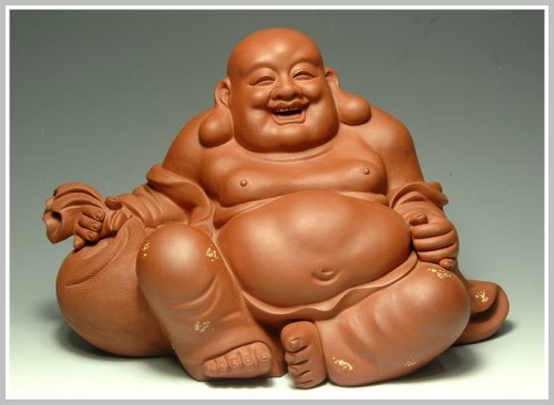 徐浩紫砂壶 布袋佛 原矿清水泥