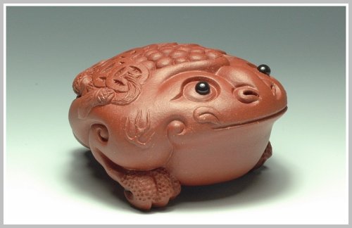 张爱成紫砂壶 三足福 原矿红泥