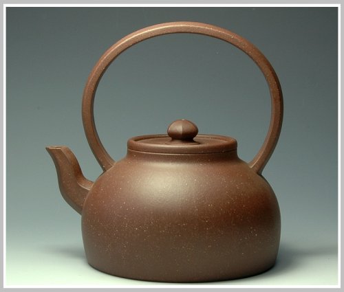 王国强紫砂壶 大彬提梁 原矿紫泥