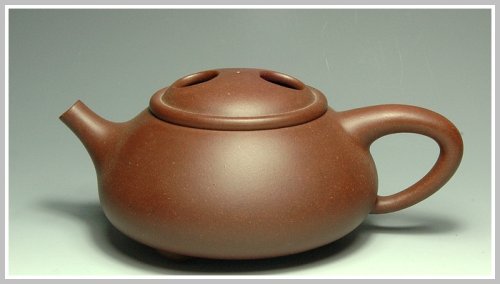 刘骐伟紫砂壶 牛盖石瓢 原矿紫泥