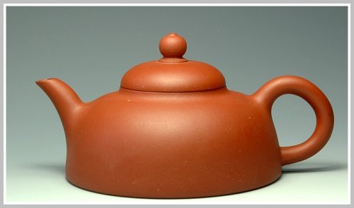 王国强紫砂壶 红泥半月 原矿红泥