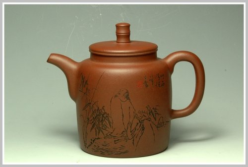 江峰紫砂壶 玉柱 原矿紫泥