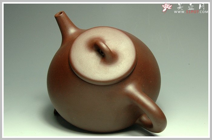 紫砂壶图片：紫泥子冶石瓢 - 美壶网