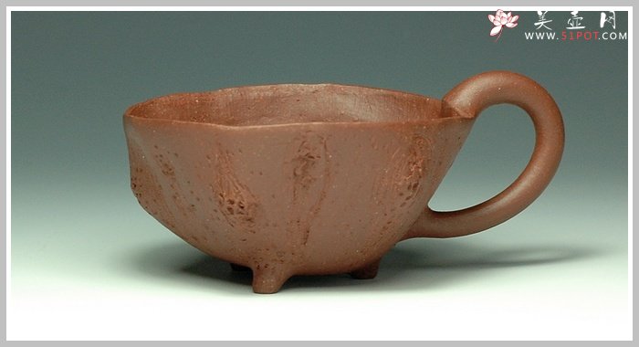 紫砂壶图片：全手花塑品茗杯 精品 - 美壶网