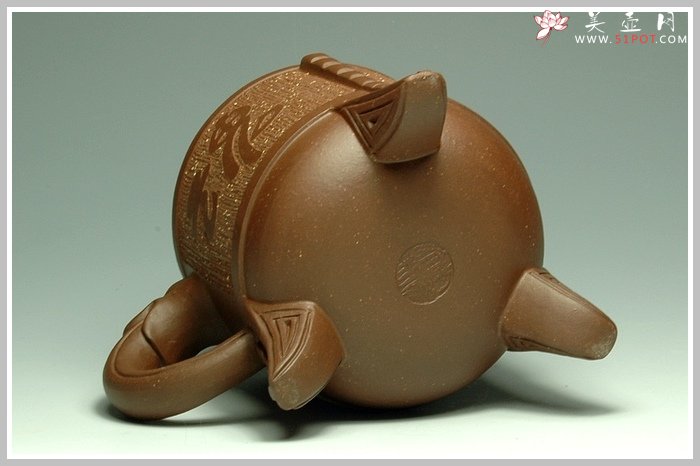 紫砂壶图片：三足龙杯 - 美壶网