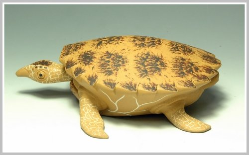 徐浩紫砂壶 黄金海龟 精细如生 原矿段泥